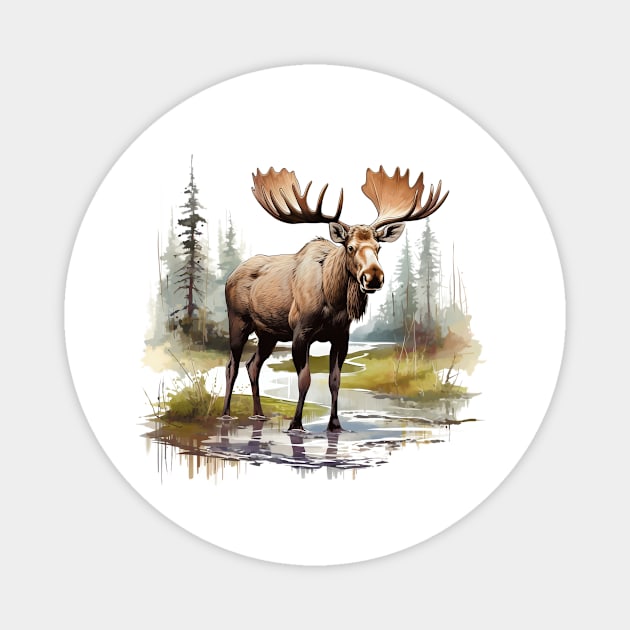 Moose Nature Magnet by zooleisurelife